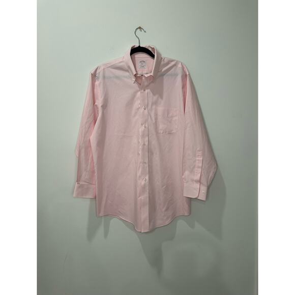 Brooks Brothers Pink Men’s Cotton Button Down Dress Shirt Size 16.5 - Picture 2 of 3
